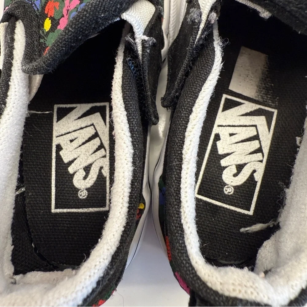 Vans Kids Girls Floral Slip-On Shoes Multicolor Size 5 Casual Canvas Toddler